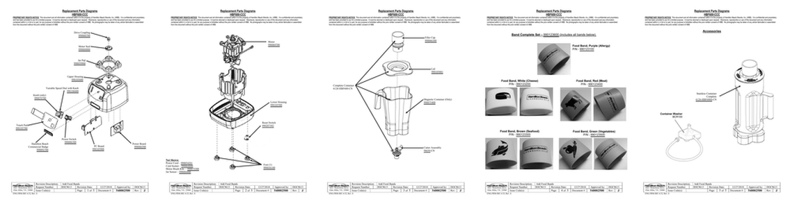 Diagram Diagram and Parts List for HBF600-CCC  Hamilton Beach Blender